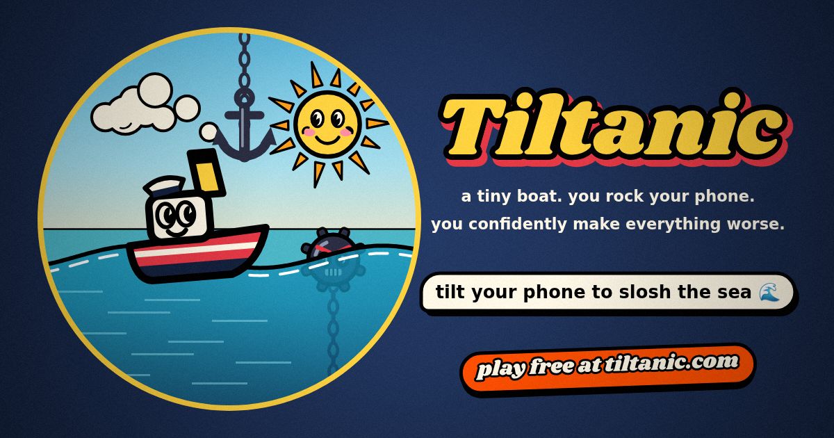 I turned phone tilting into a tiny boat game.
